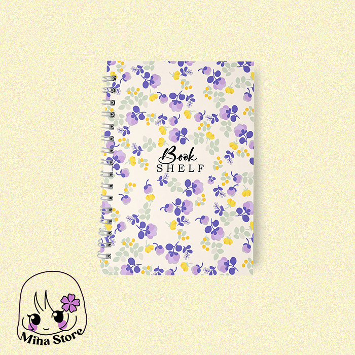 Violet Flowers - Book Shelf