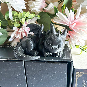 Dragón Negro - Decorativo en 3D