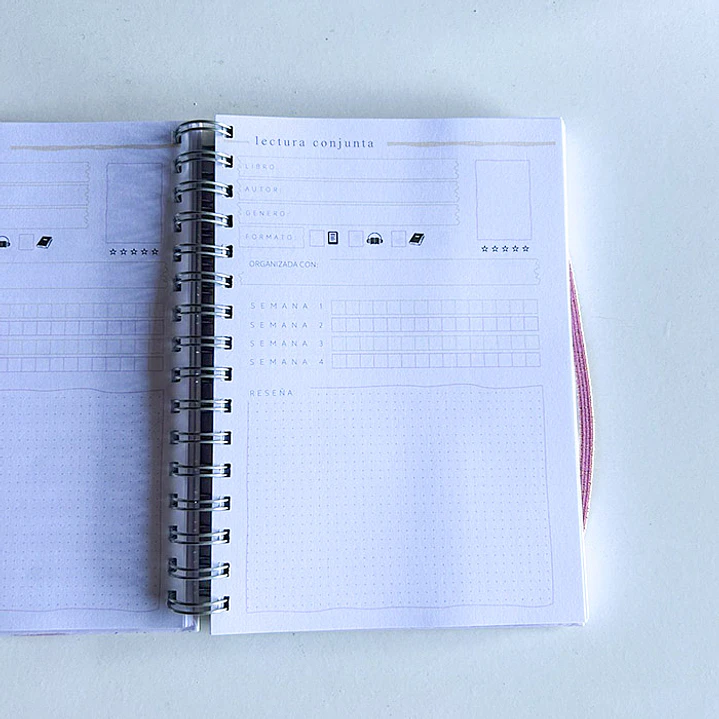 Cozy Pink - Planner Lector A6 / Pequeño 10