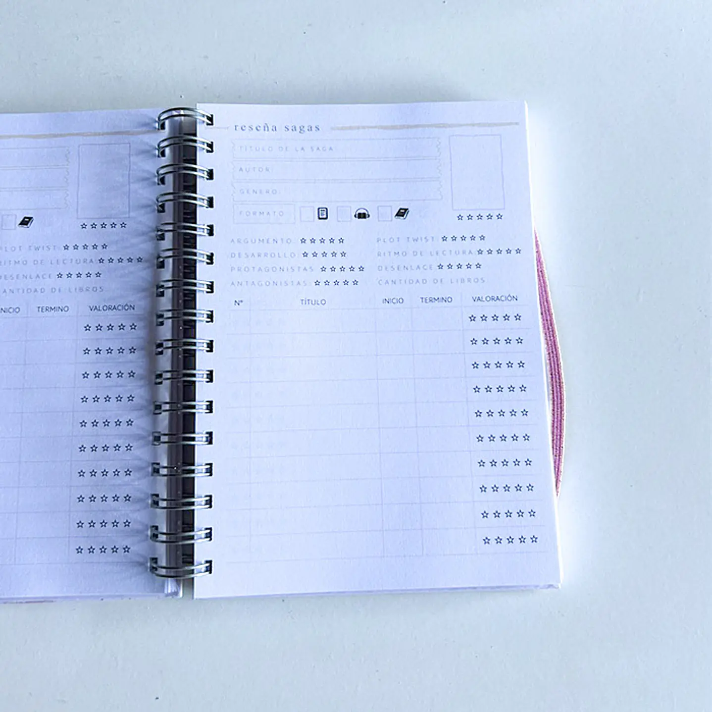 Cozy Pink - Planner Lector A6 / Pequeño 11