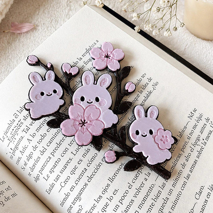 Bunnies - Marcapagina Tradicional en 3D