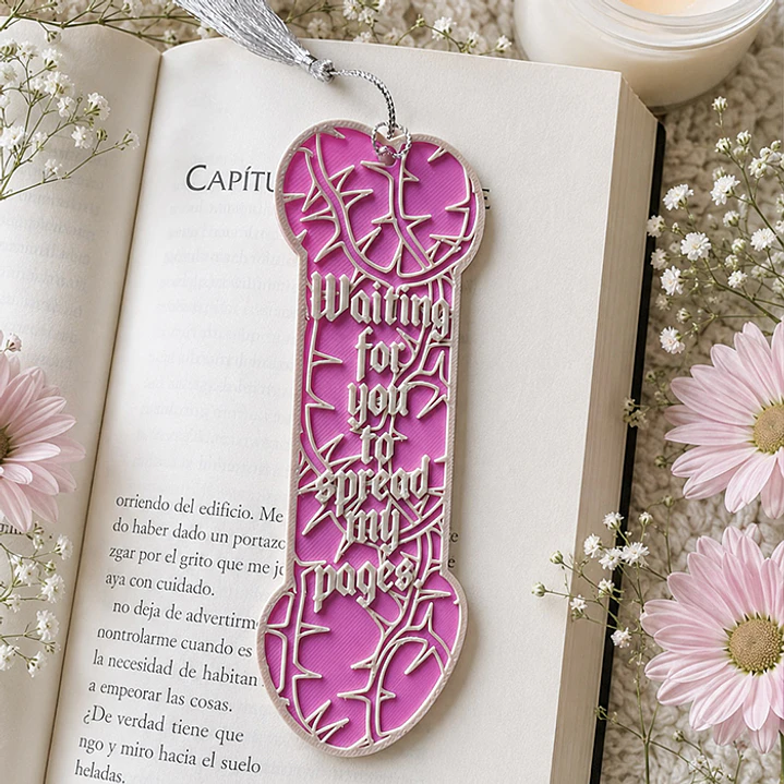 Waiting Pages [Colección Spicy - Rosado] - Marcapagina Tradicional en 3D