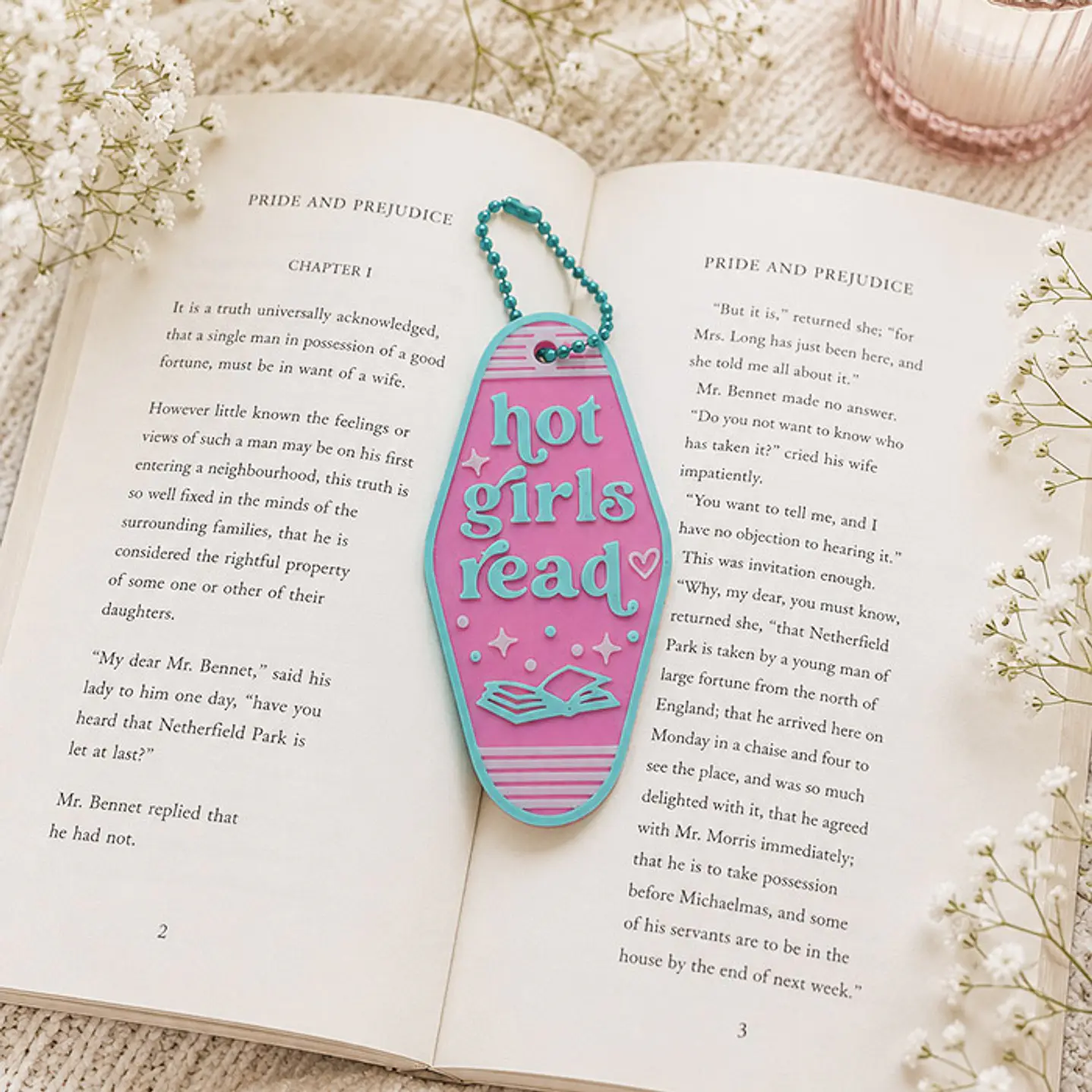 Hot Girls Read [Rosado] - Llavero