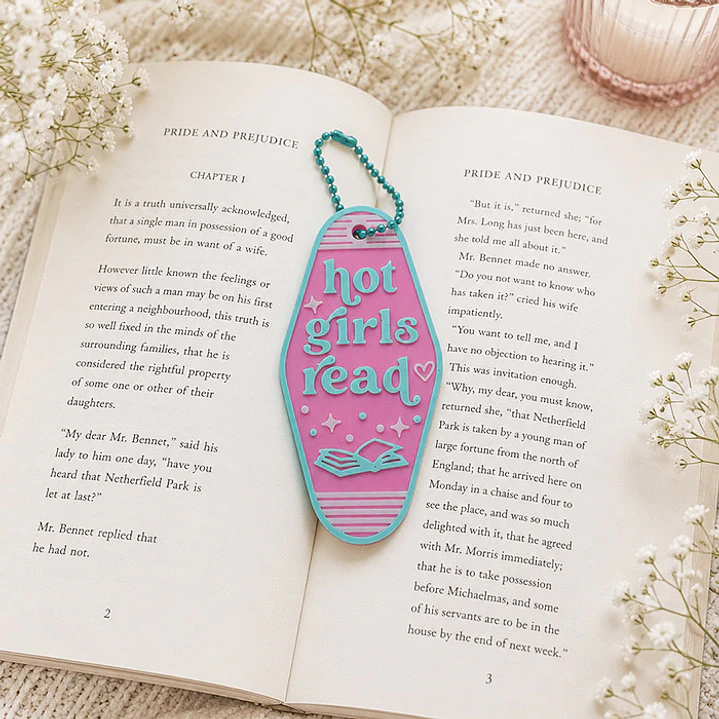 Hot Girls Read [Rosado] - Llavero