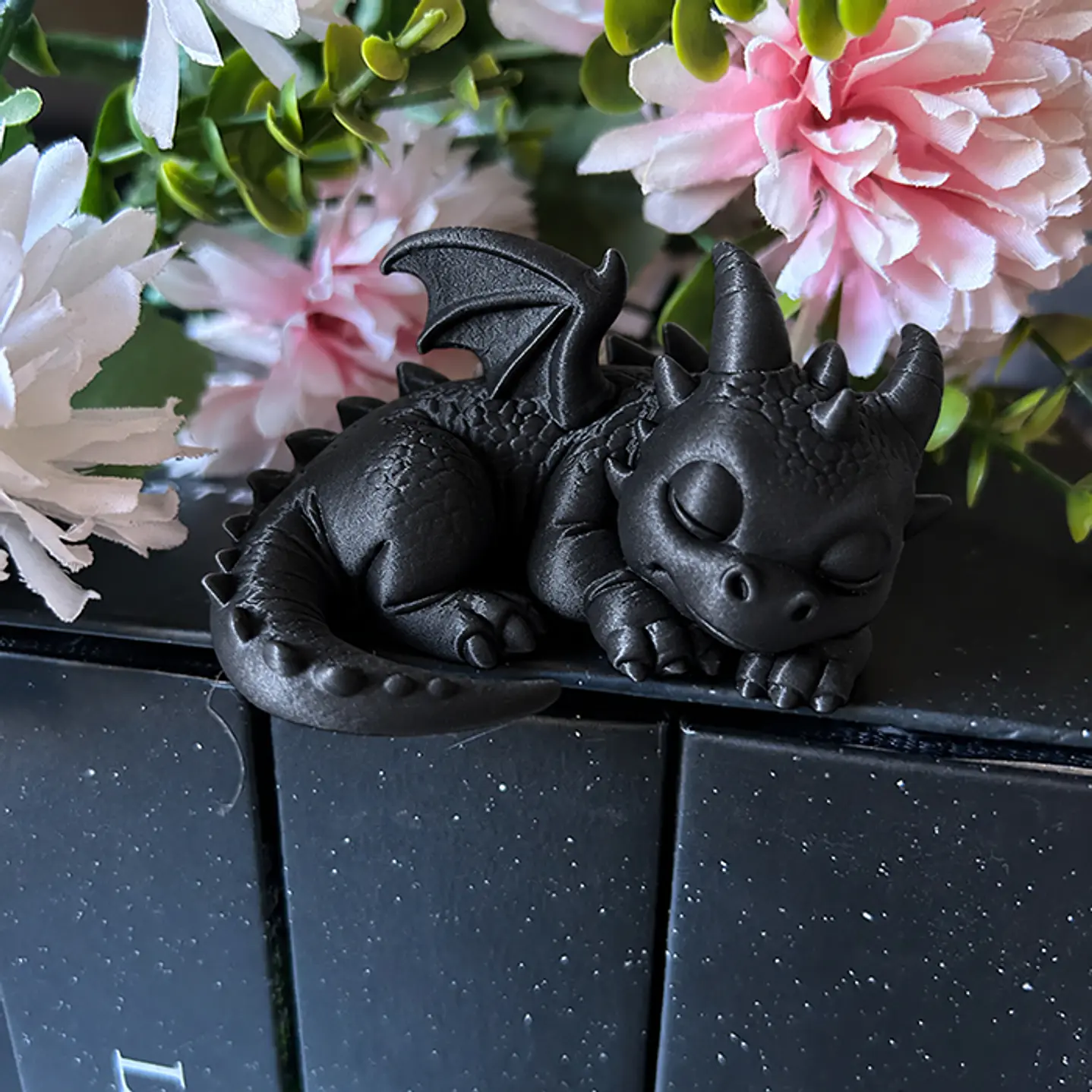 Dragón Negro - Decorativo en 3D