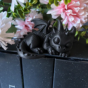 Dragón Negro - Decorativo en 3D