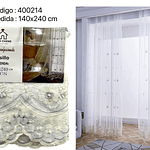  Visillo bordao con flor 2 pack ( desde 2 pares)