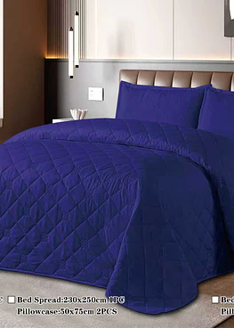 Cubrecamas  Cobertor Quilt  Vearno 1.5 P - Azul