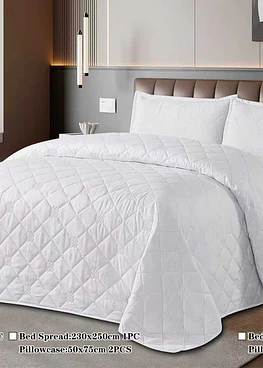 Cubrecamas  Cobertor Quilt  Vearno 1.5 P - blanco