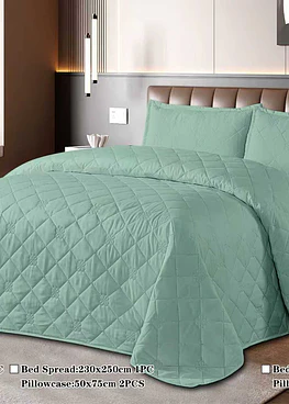 Cubrecamas  Cobertor Quilt  Vearno 1.5 P - verde