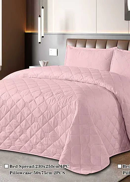 Cubrecamas  Cobertor Quilt  Vearno 1.5 P - rosa