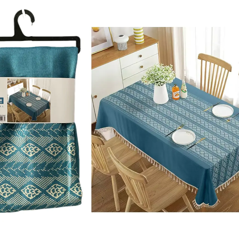 Mntel lino con flecos 140x220 cm