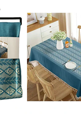 Mntel lino con flecos 140x220 cm