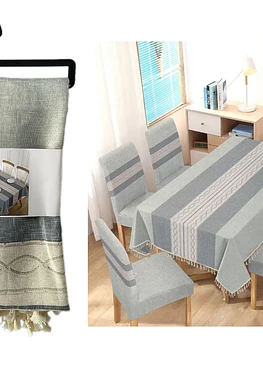 Mntel lino con flecos 140x220 cm