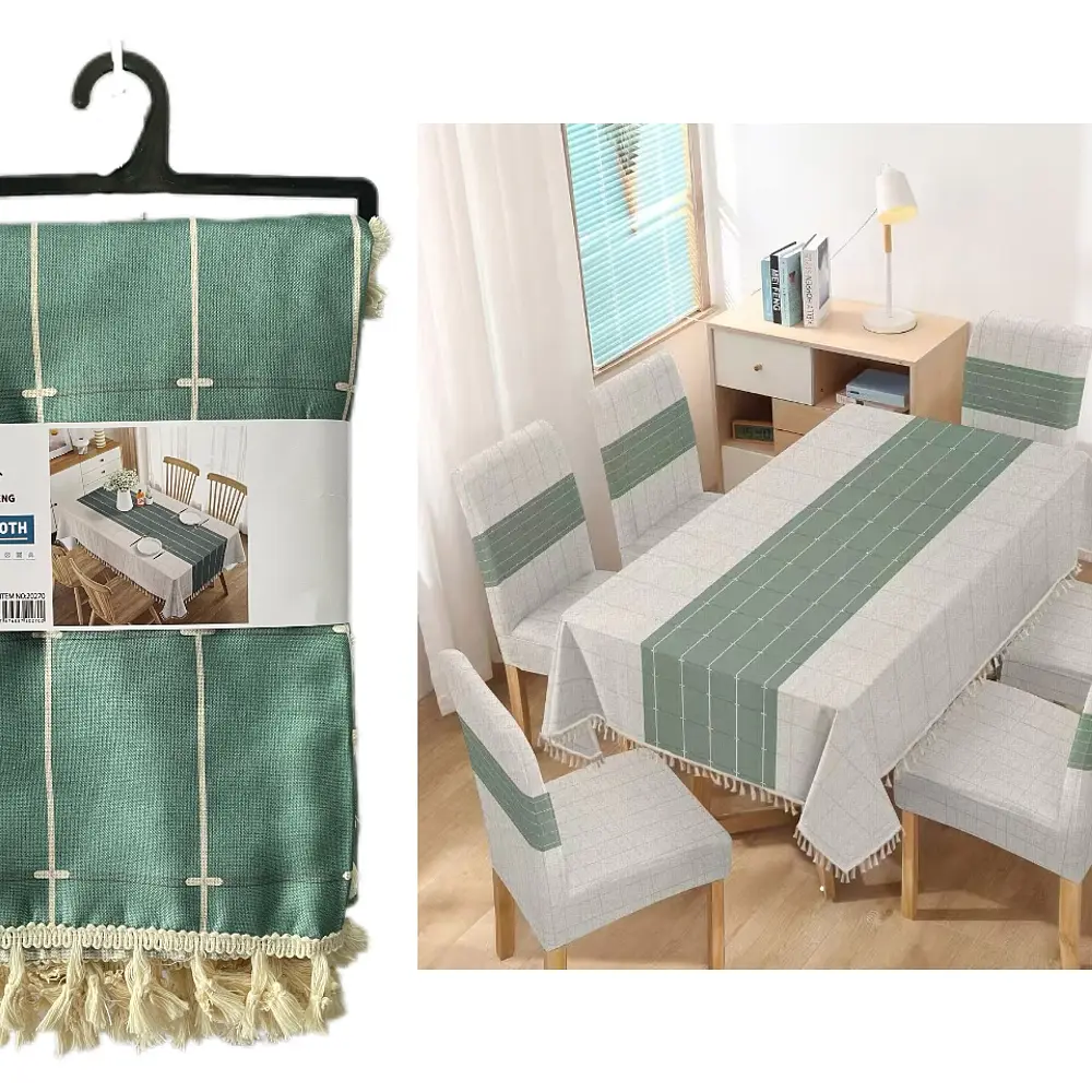 Mntel lino con flecos 140x220 cm