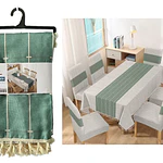 Mntel lino con flecos 140x220 cm