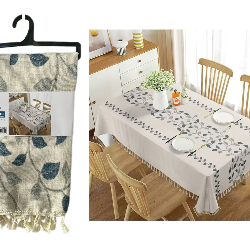 Mntel lino con flecos 140x220 cm