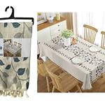 Mntel lino con flecos 140x220 cm