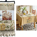 Mntel lino con flecos 140x220 cm