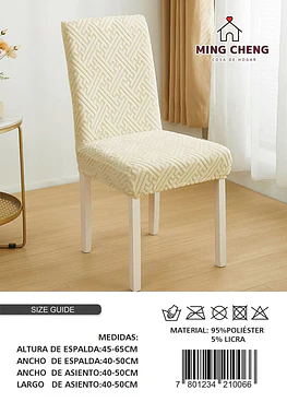 Pack 6 Funda de silla F jacquard  (desde 3 pack)