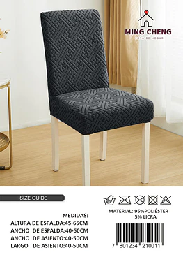 Pack 6 Funda de silla F jacquard  (desde 3 pack)