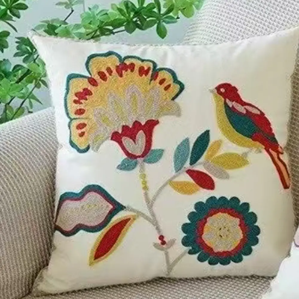 Funda de cojin Algodon con  Bordado (desde 4u)