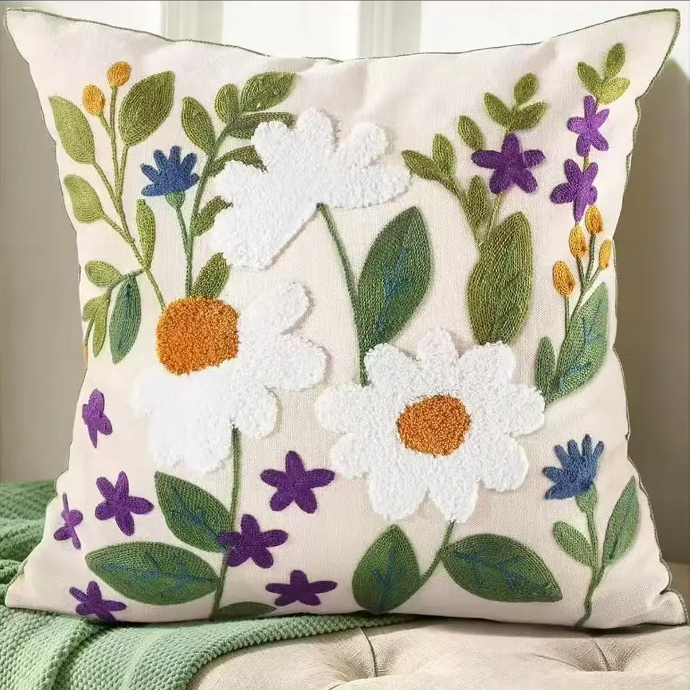 Funda de cojin Algodon con  Bordado (desde 4u)