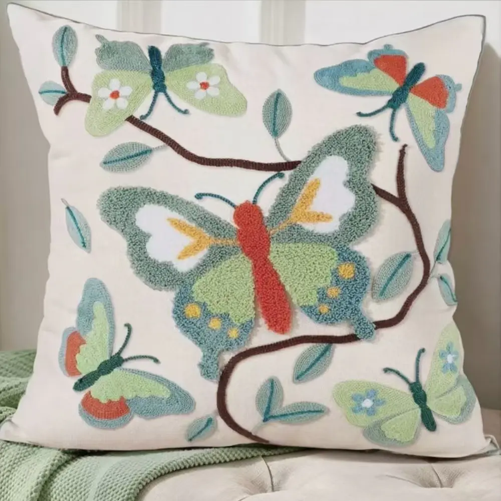 Funda de cojin Algodon con  Bordado (desde 4u)