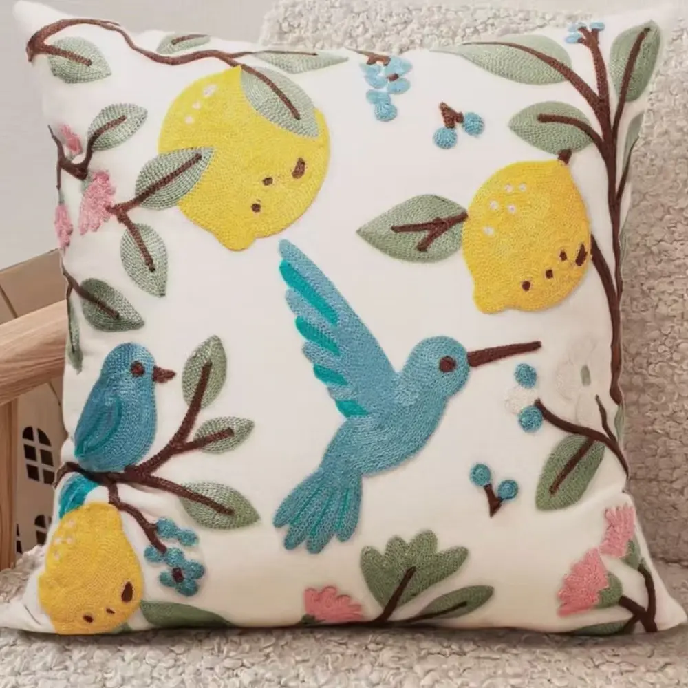 Funda de cojin Algodon con  Bordado (desde 4u)