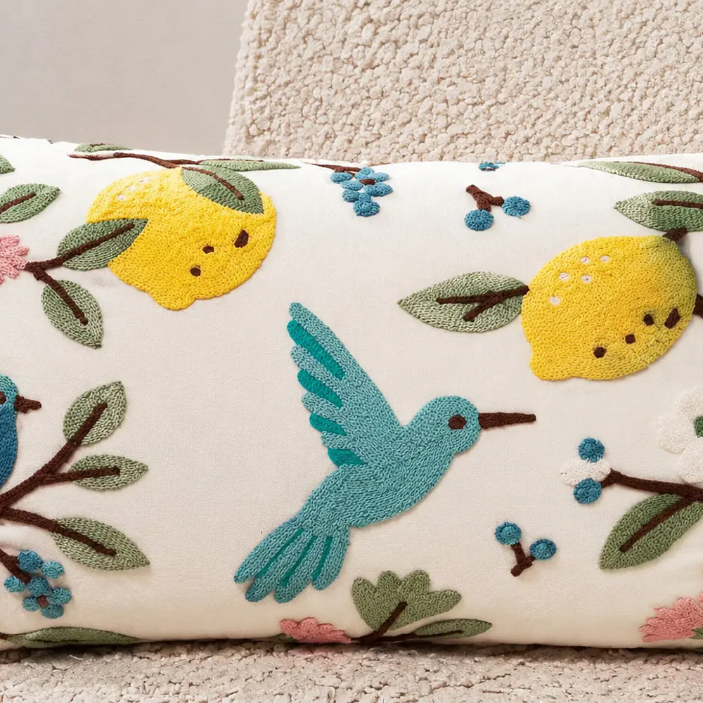 Funda de cojin Algodon con  Bordado (desde 4u)