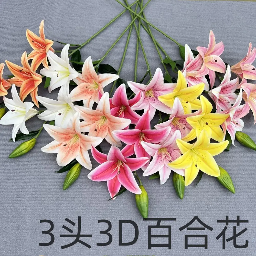 Flor Artificiales Lilium  x 10 uni