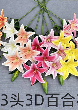 Flor Artificiales Lilium  x 10 uni