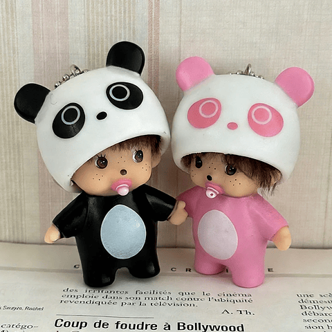 Nuevo estilo de llavero Monchhichi, llavero de Hello Kitty Monchhichi, lindos llaveros Monchi Kitty para bolsos, regalo para el Día del Niño, 몬치치 키링