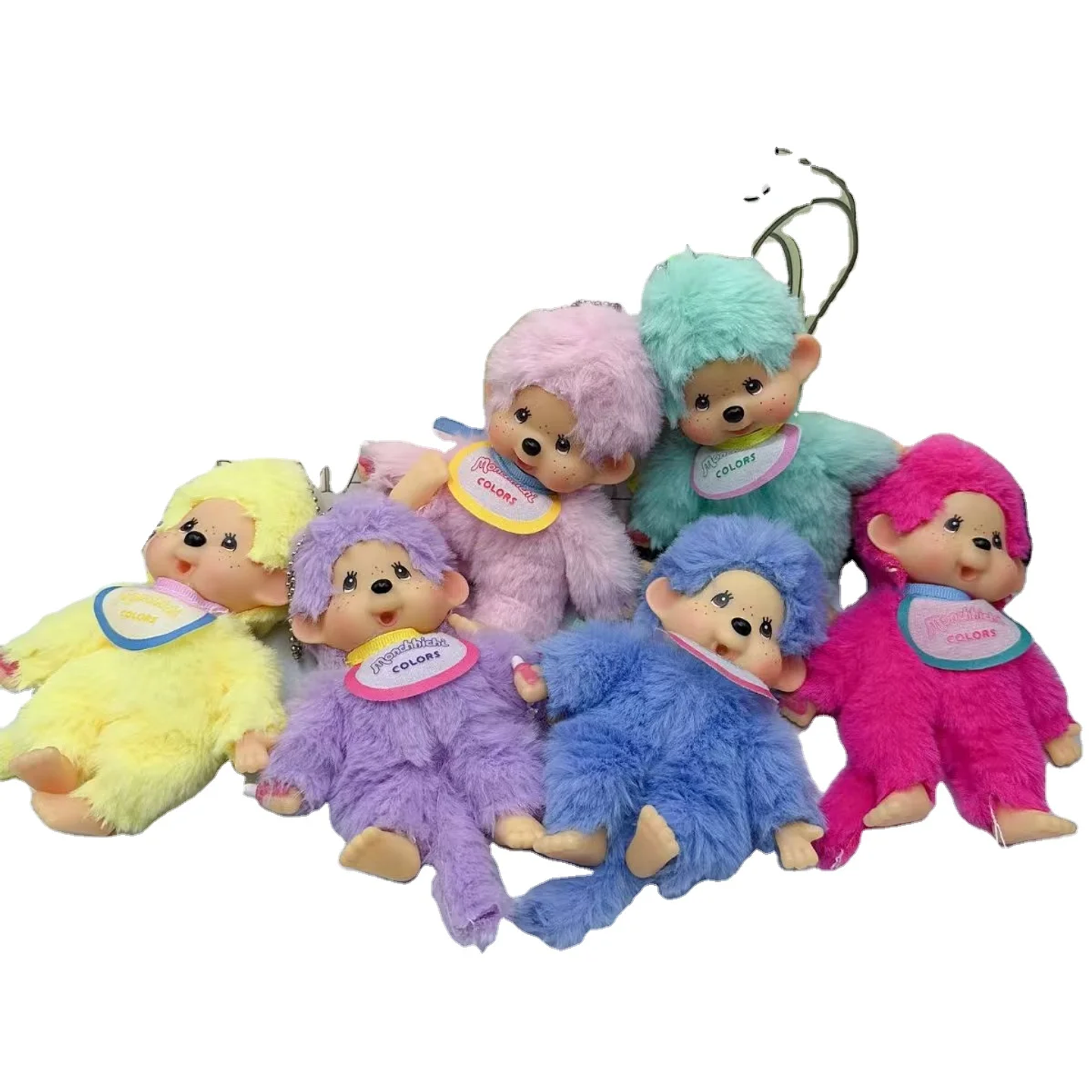 2025 NEW XS High Quality 15cm Vinyl Plush Monchichis Keychain Kawaii Doll Toy 1
