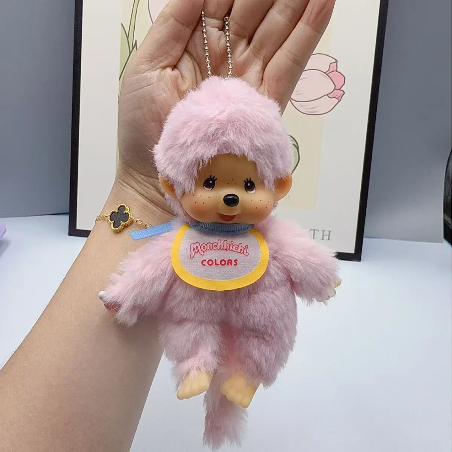 2025 NEW XS High Quality 15cm Vinyl Plush Monchichis Keychain Kawaii Doll Toy 5