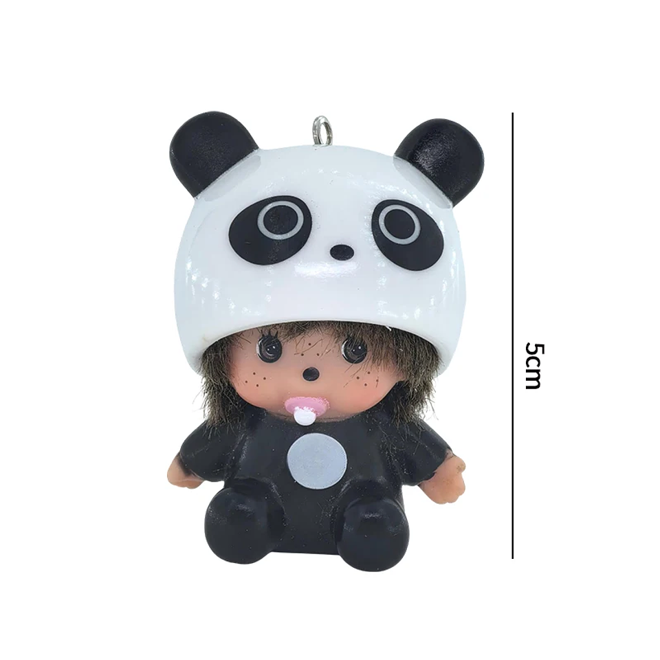 Nuevo estilo de llavero Monchhichi, llavero de Hello Kitty Monchhichi, lindos llaveros Monchi Kitty para bolsos, regalo para el Día del Niño, 몬치치 키링 8