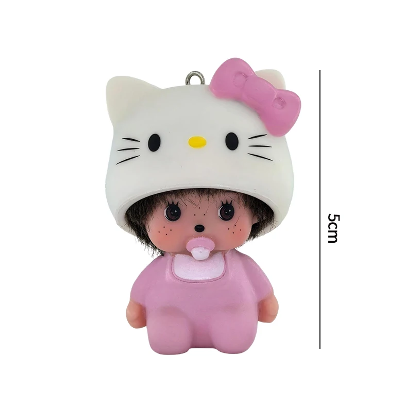 Nuevo estilo de llavero Monchhichi, llavero de Hello Kitty Monchhichi, lindos llaveros Monchi Kitty para bolsos, regalo para el Día del Niño, 몬치치 키링 10