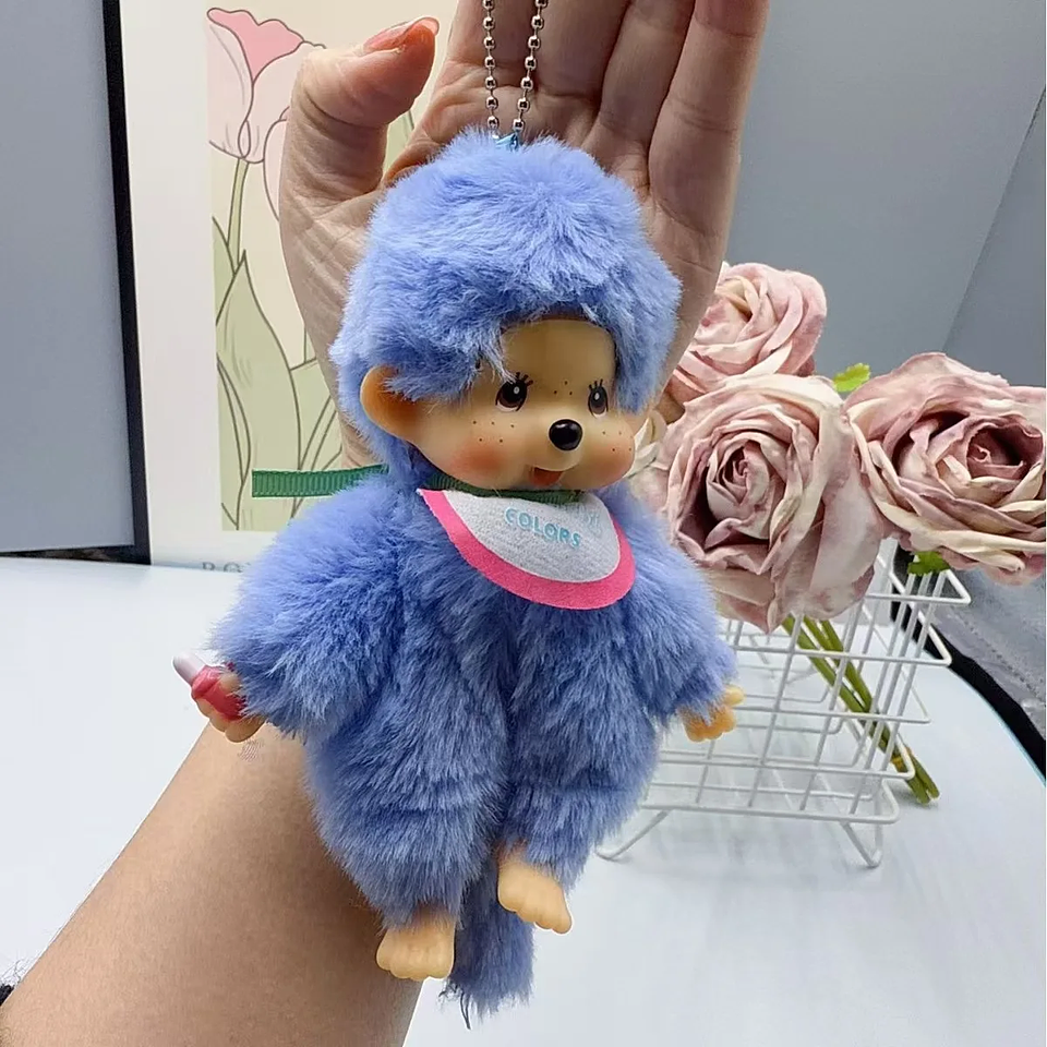 2025 NEW XS High Quality 15cm Vinyl Plush Monchichis Keychain Kawaii Doll Toy 9