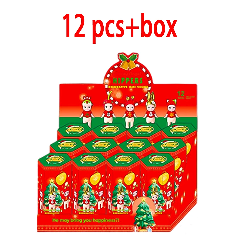 Caja ciega navideña de Sunnys Angel, Mini muñecas de la serie, modelo de coche de PVC, decoración de escritorio, regalos de vacaciones, novedad de 2026 16