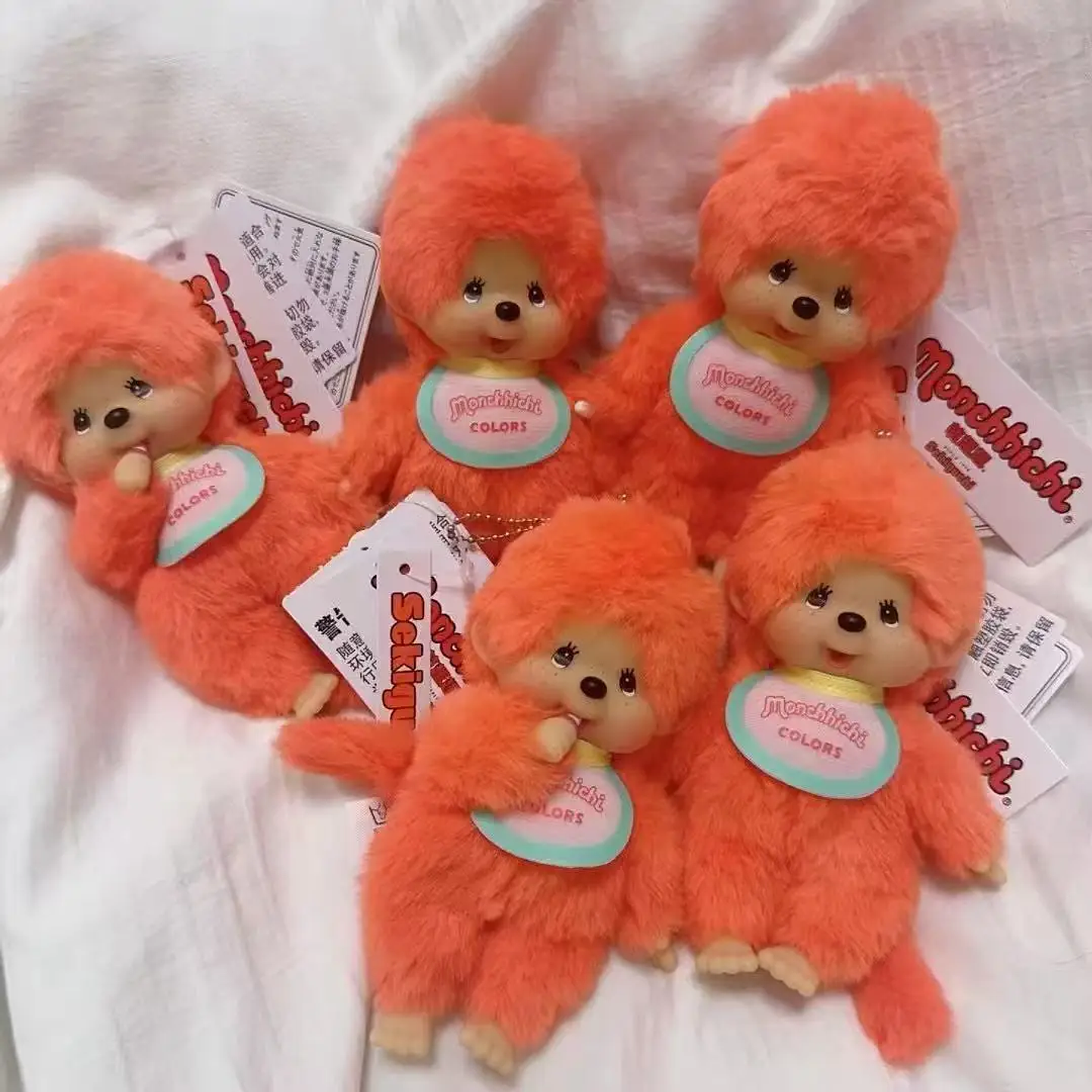 2025 NEW XS High Quality 15cm Vinyl Plush Monchichis Keychain Kawaii Doll Toy 14