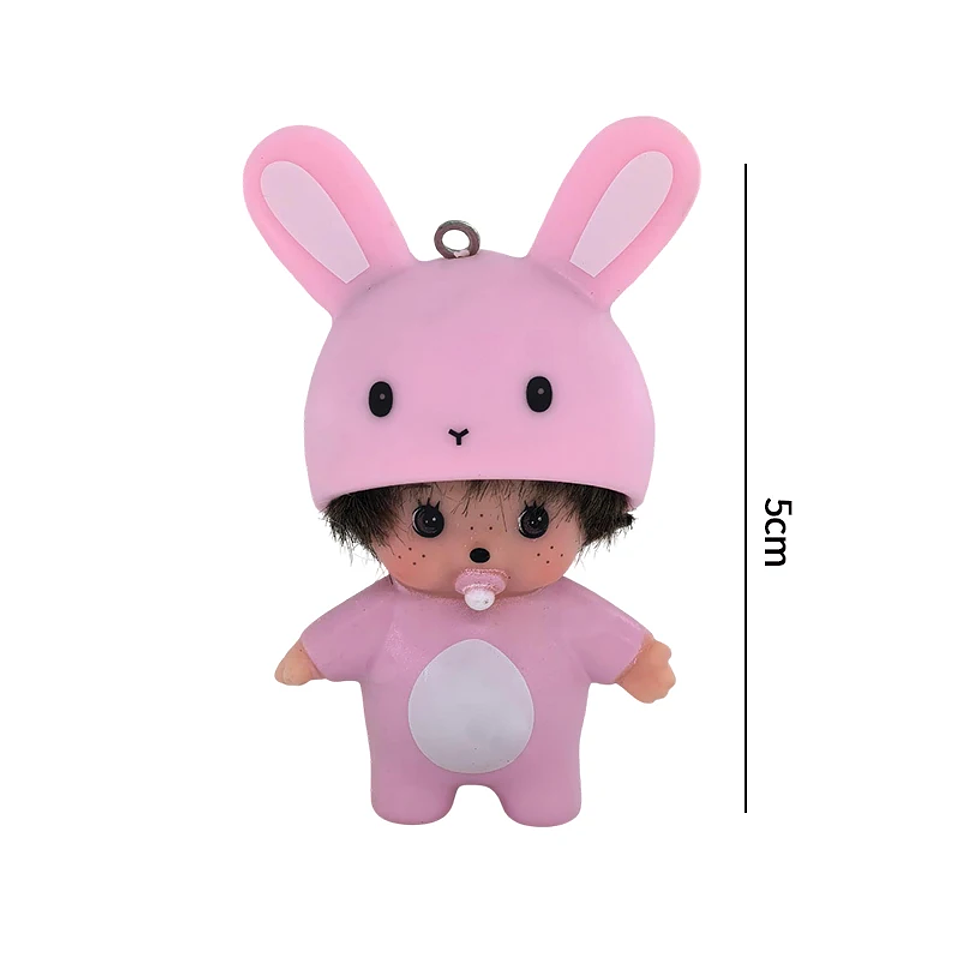 Nuevo estilo de llavero Monchhichi, llavero de Hello Kitty Monchhichi, lindos llaveros Monchi Kitty para bolsos, regalo para el Día del Niño, 몬치치 키링 18