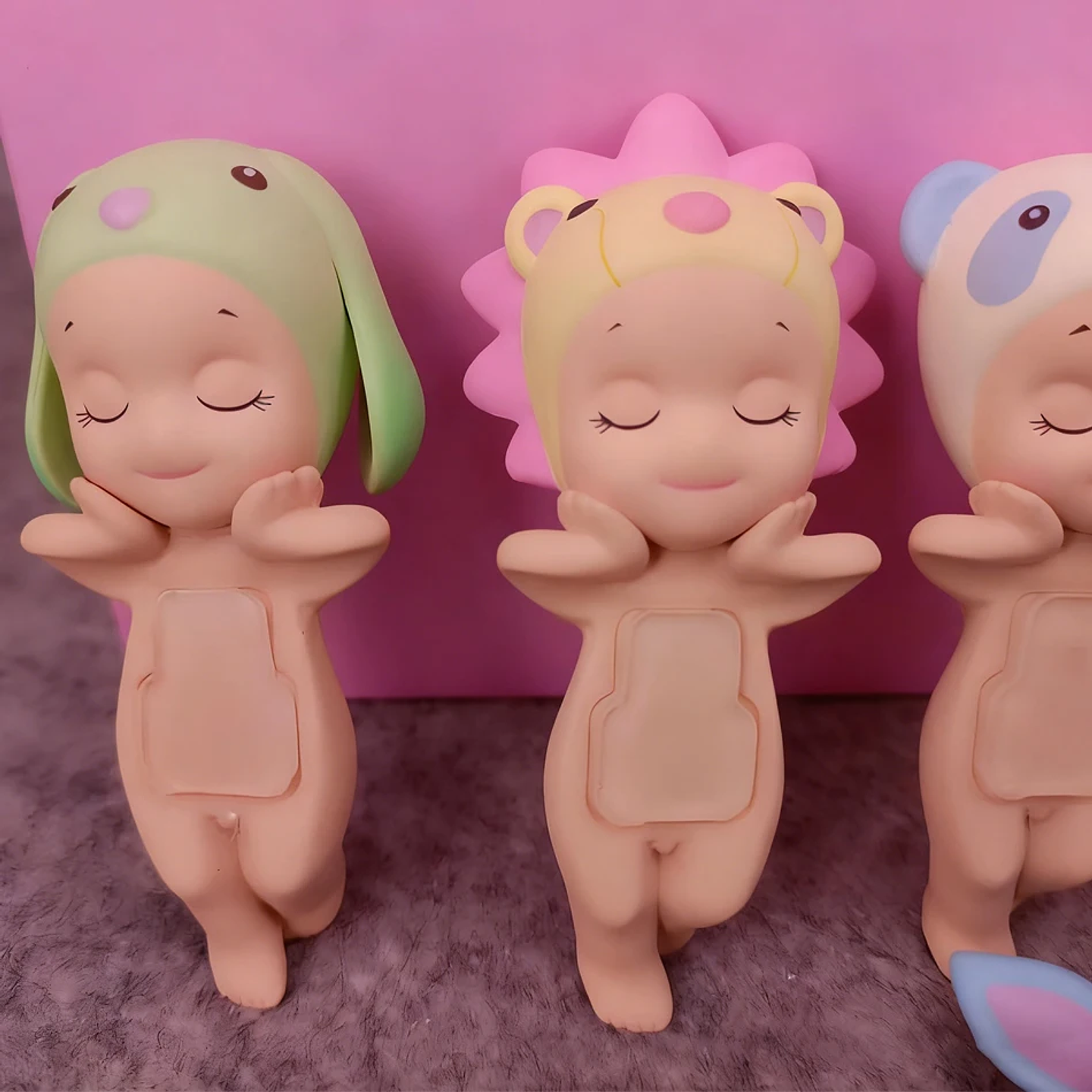 Sonny Angle Dreaming Series, muñeca de Ángel encantadora, adorno de escritorio, 12 piezas, muñeco de Ángel pequeño, adorno de paisaje, sombrero de Animal, diseño de sujeción 36