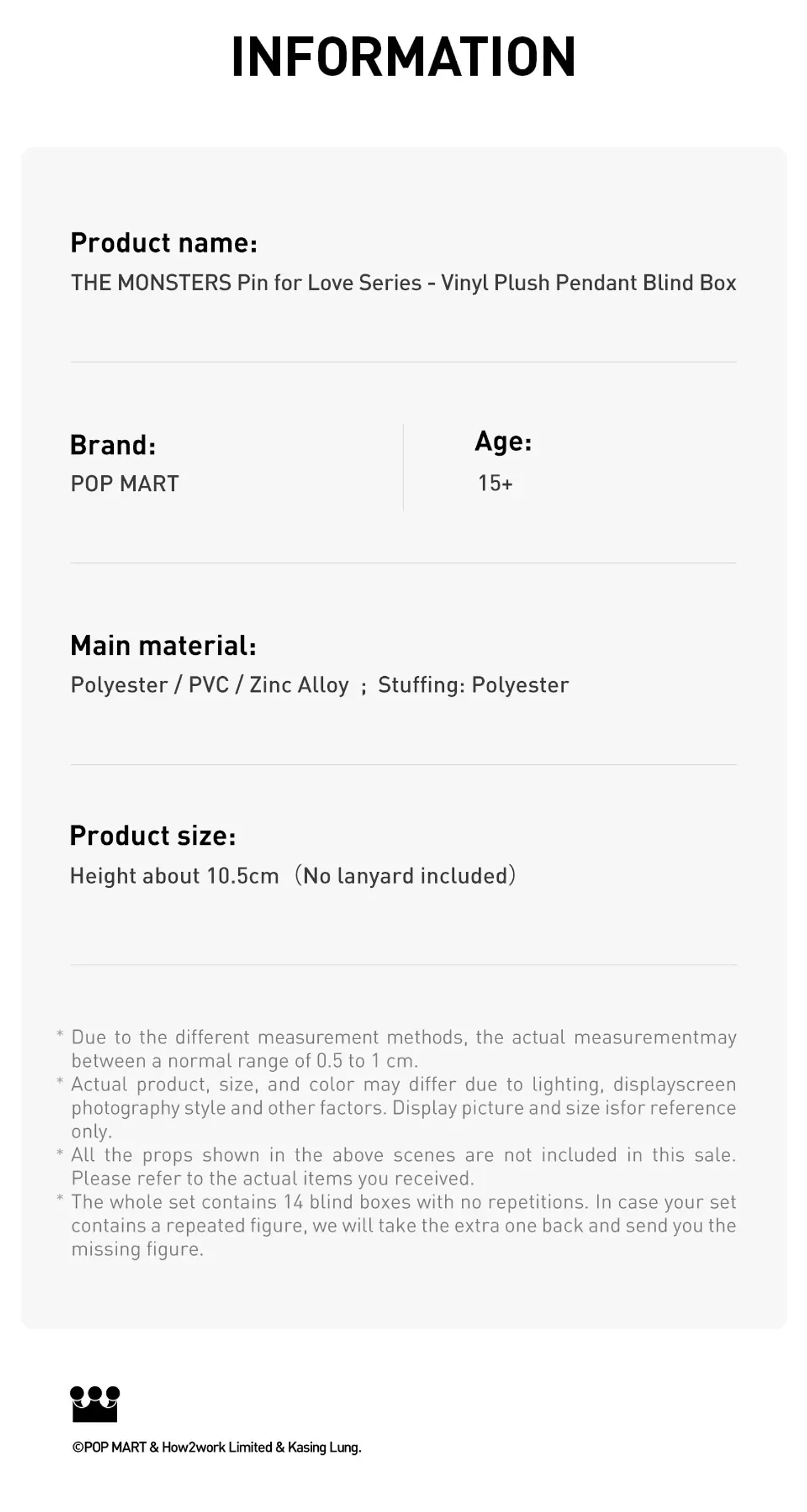 Pin Pop Mart genuino para amor Labubu V4, caja ciega de los monstruos, llavero bonito, regalo misterioso de Navidad 51