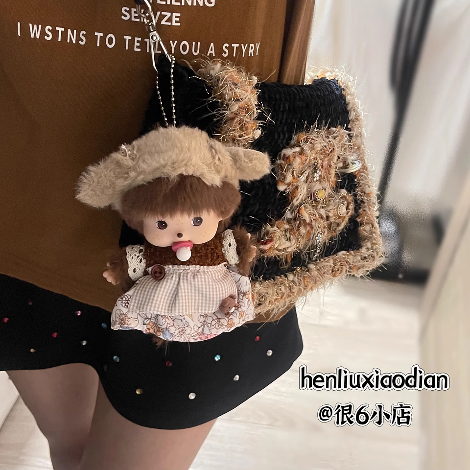 Nuevo llavero de muñecas Kawaii de 15cm, colgantes para bolso, juguetes, muñeca, marioneta de mano, descompresión, bolso bonito, decoración, muñecas de regalo de cumpleaños para niña 2