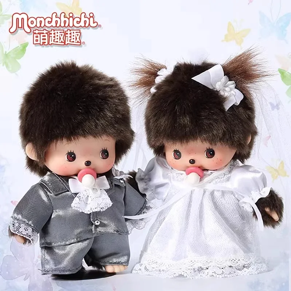 Caliente Original lindo e interesante ídolos de Monchichi japonés amor frijoles ídolo colgantes pareja regalos novia regalos de cumpleaños 1