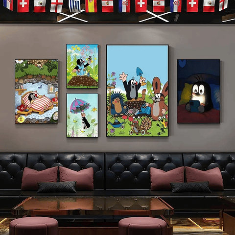 Lindo póster adhesivo de alta definición de The Little Mole, que embellece las paredes del hogar y de la habitación, disponible en diversos estilos.