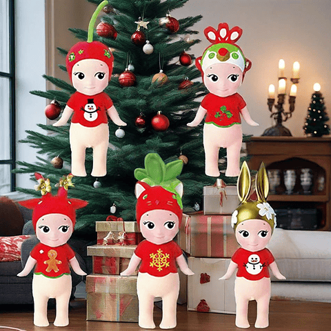 Caja ciega navideña de Sunnys Angel, Mini muñecas de la serie, modelo de coche de PVC, decoración de escritorio, regalos de vacaciones, novedad de 2026