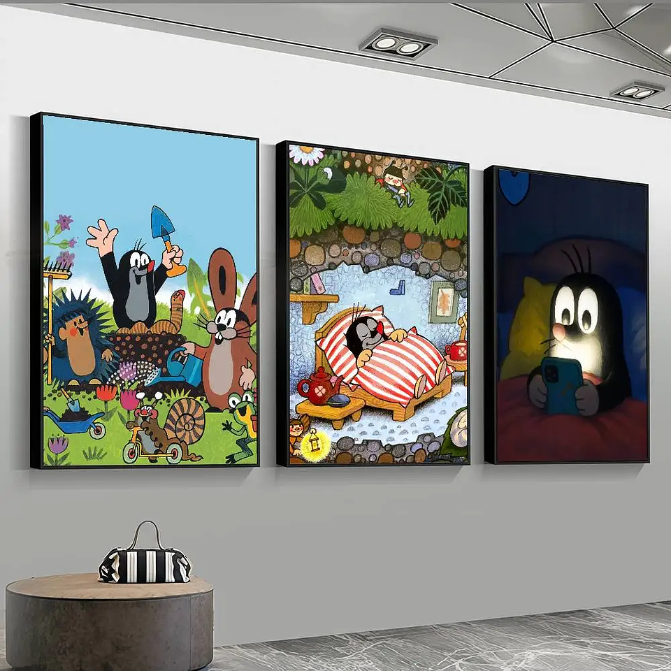 Lindo póster adhesivo de alta definición de The Little Mole, que embellece las paredes del hogar y de la habitación, disponible en diversos estilos. 3