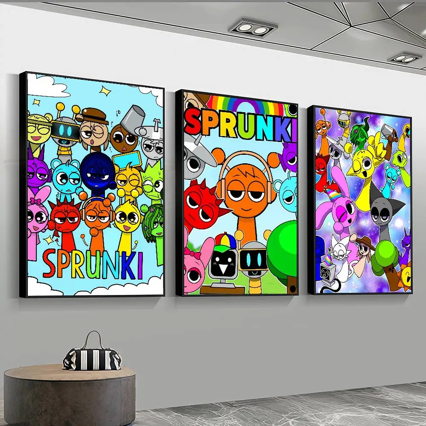 Juego de pegatinas de póster S-Sprunki, elegantes y sofisticadas, perfectas para salas de estar, dormitorios, pasillos, pubs, bistrós 2