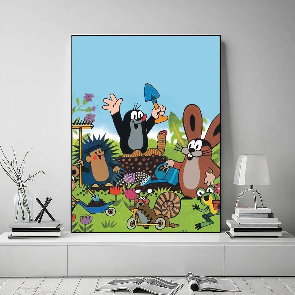 Lindo póster adhesivo de alta definición de The Little Mole, que embellece las paredes del hogar y de la habitación, disponible en diversos estilos. 4